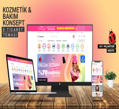 Kozmetik - Bakım - Güzellik E-Ticaret Konsepti